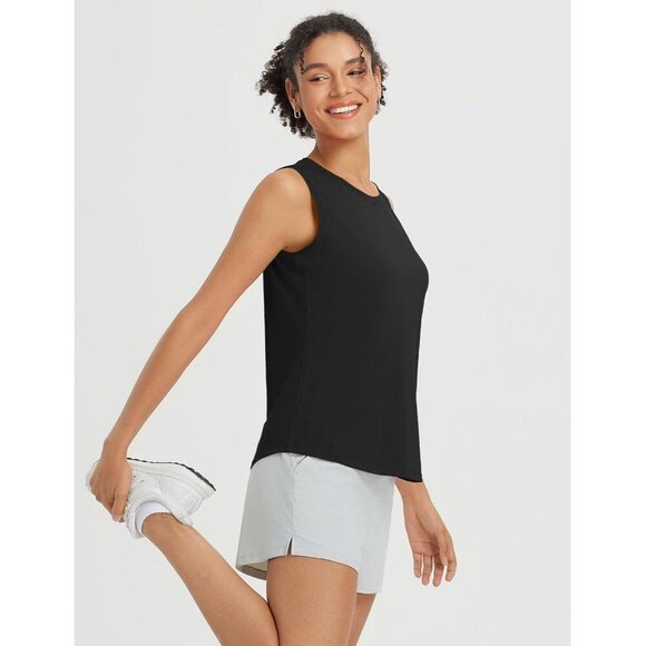 Women's Workout Tank Top Sleeveless Racerback Open Back Athletic Gym Yoga - Picture 3 of 7